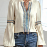 Loyce | Damen Elegante Bluse | Langarm