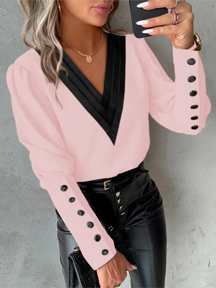 Ima | Damen Lässiges Top | V-Ausschnitt