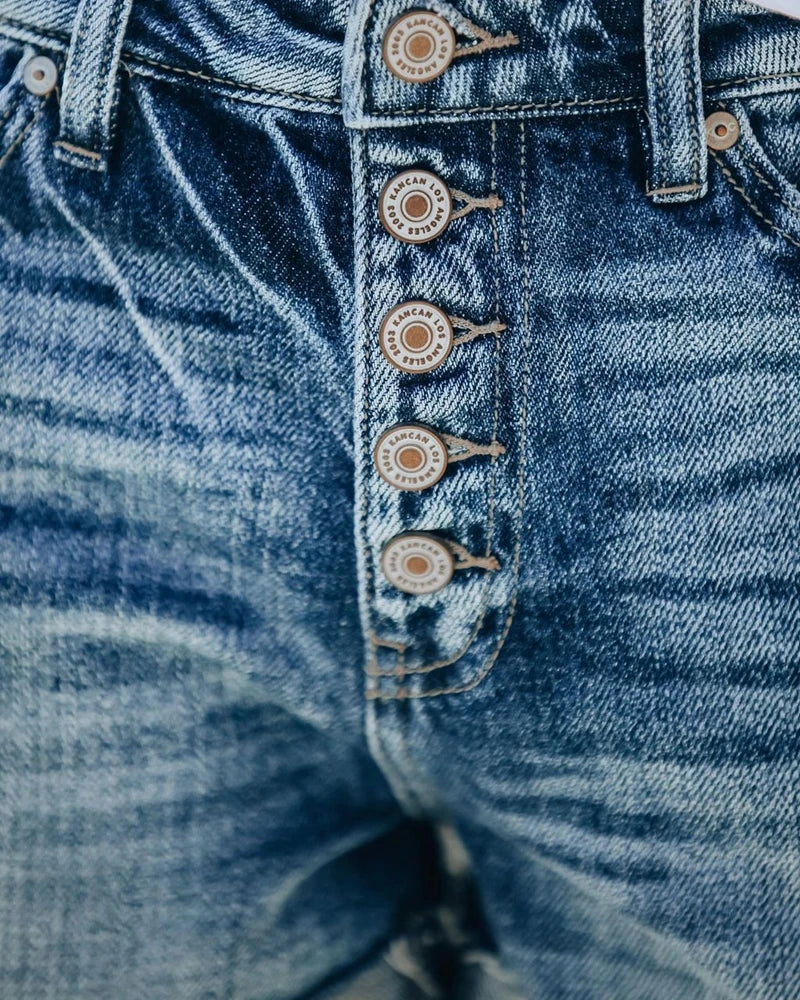Lili | Damen Sommer Kurze Hosen | Knöpfe