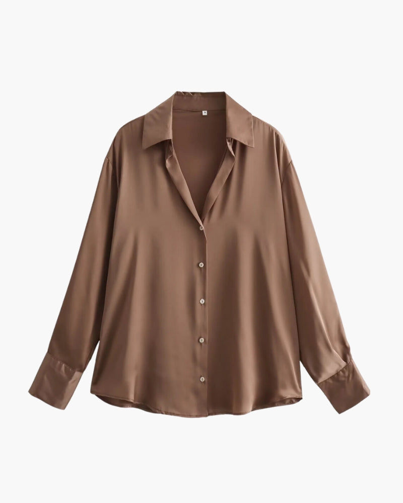 Blouse boutonnée à col pour femme