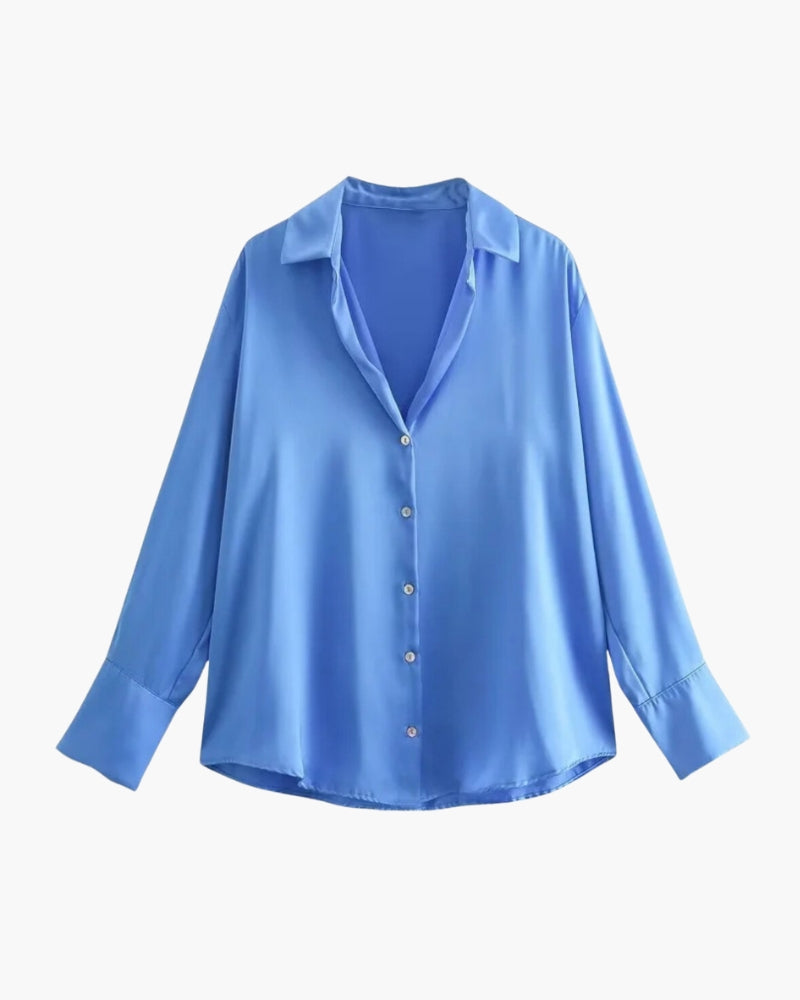 Blouse boutonnée à col pour femme