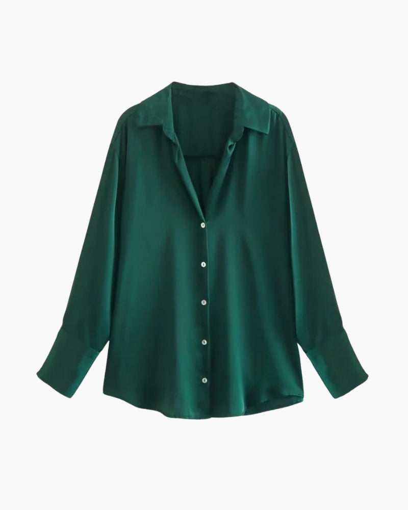 Blouse boutonnée à col pour femme