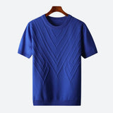 Herren Texturierter Strick T-Shirt