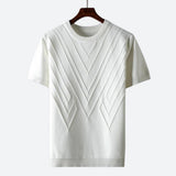 Herren Texturierter Strick T-Shirt