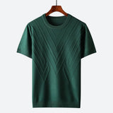 Herren Texturierter Strick T-Shirt