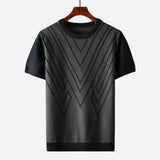 Herren Texturierter Strick T-Shirt