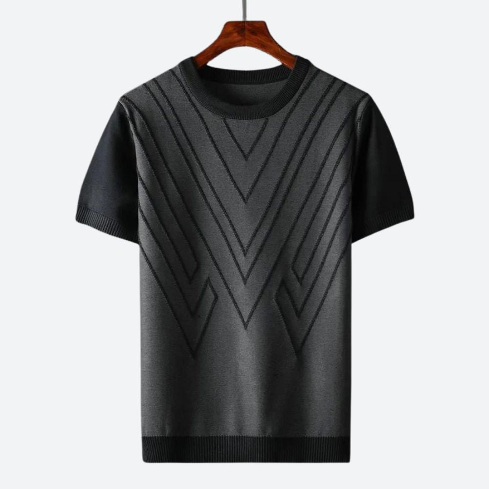Herren Texturierter Strick T-Shirt