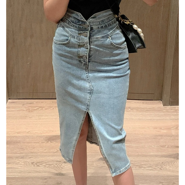 Mireya | Women's Buttoned Skirt | Long