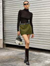 Damen Hohe Taille Mini Röck