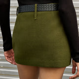 Damen Hohe Taille Mini Röck