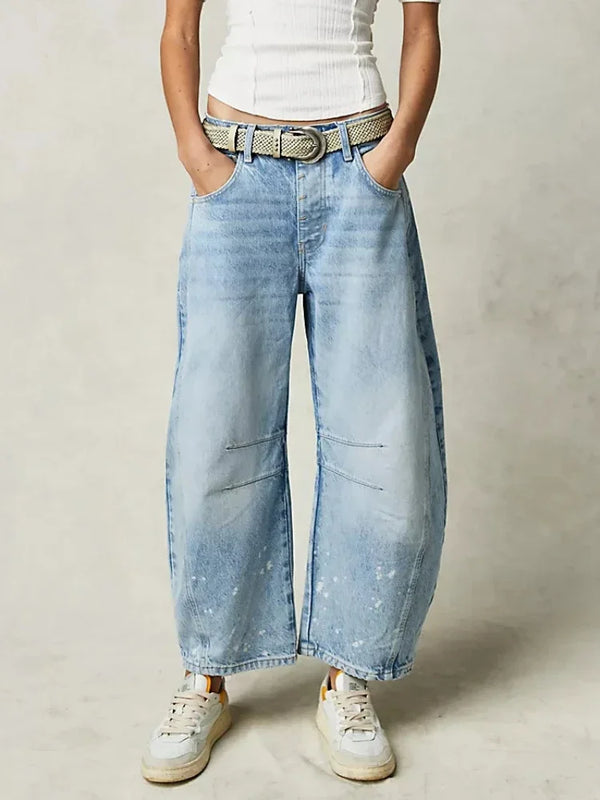 Damskie casualowe lekkie jeansy | Niskie stan