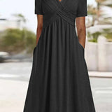 Maryjane | Damen Midikleid | V-Ausschnitt