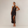 Damen Halter Maxi Party Abendkleid