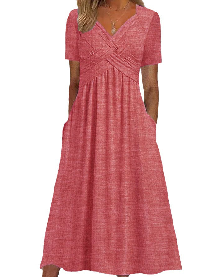 Maryjane | Damen Midikleid | V-Ausschnitt