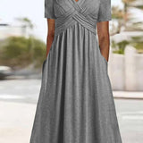 Maryjane | Damen Midikleid | V-Ausschnitt
