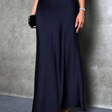 Theresia | Women's Elegant Shiny Skirt | Maxi