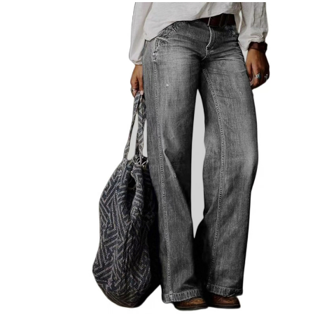 Damskie vintage lekkie jeansy | Wysoki stan