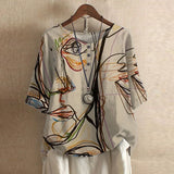 Lily | Laternenärmel Blumenmuster Bluse