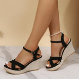 Leah | Ankle Strap Espadrille-Style Sandals