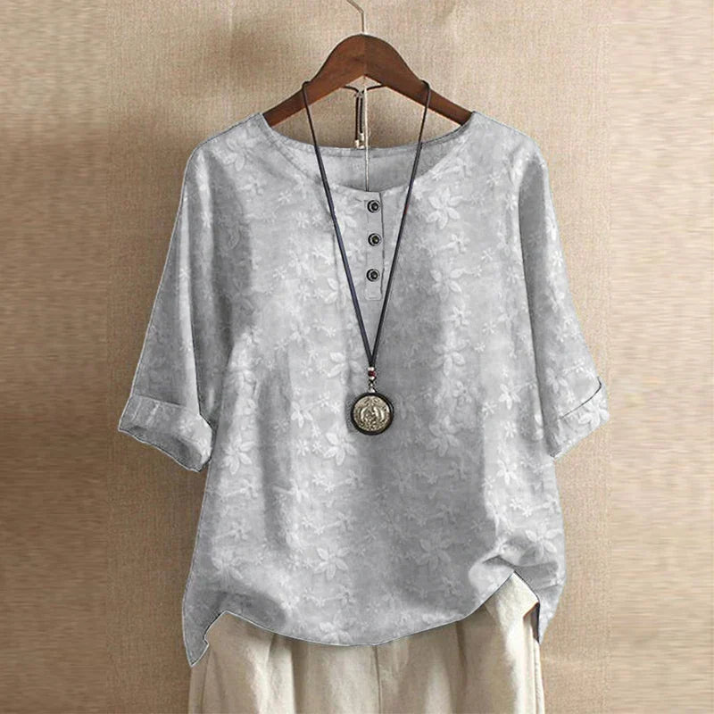 Lily | Laternenärmel Blumenmuster Bluse