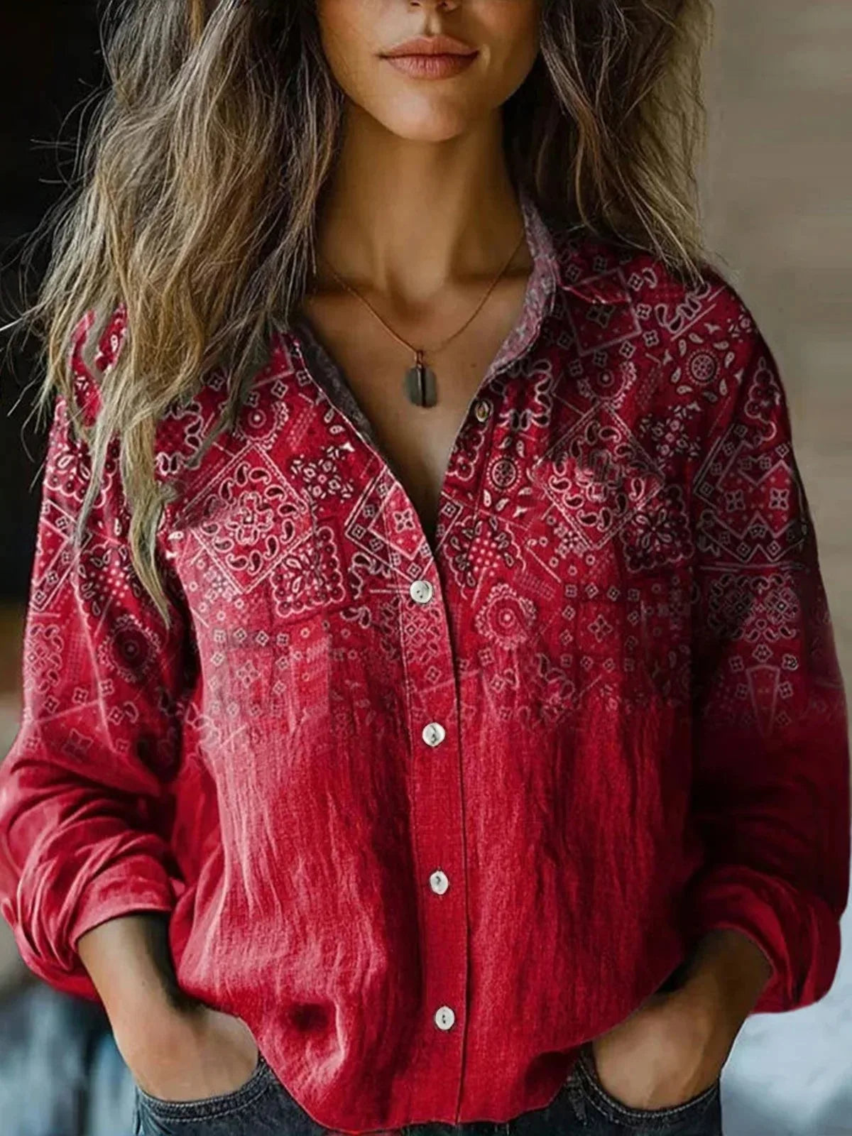 Keira | Camisa abotonada con estampado floral