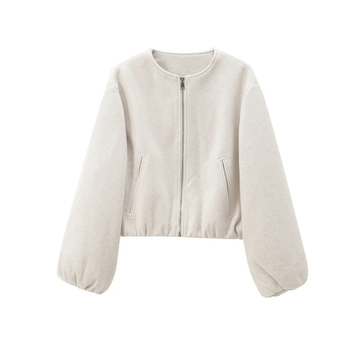 Damen Reißverschluss mit Taschen Übergangsjacke