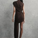 Damen Drapiert Silvester Kleid