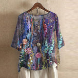 Lily | Laternenärmel Blumenmuster Bluse