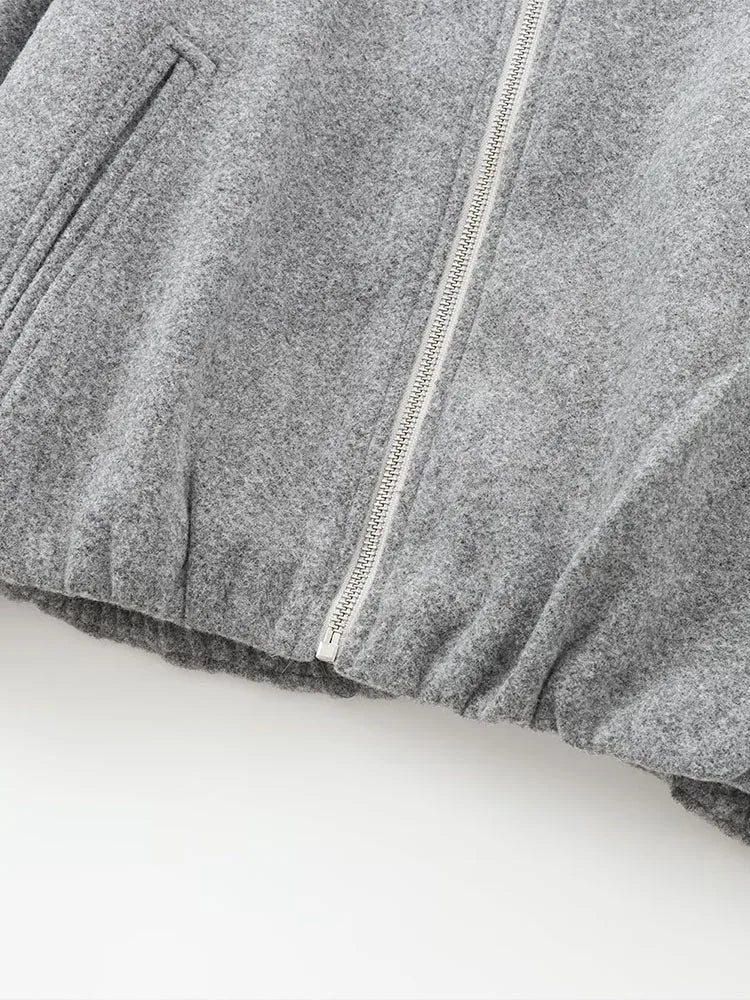 Damen Reißverschluss mit Taschen Übergangsjacke