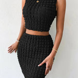 Dovinea | Damen Moderner Rock und Oberteil Set | Zweiteiler
