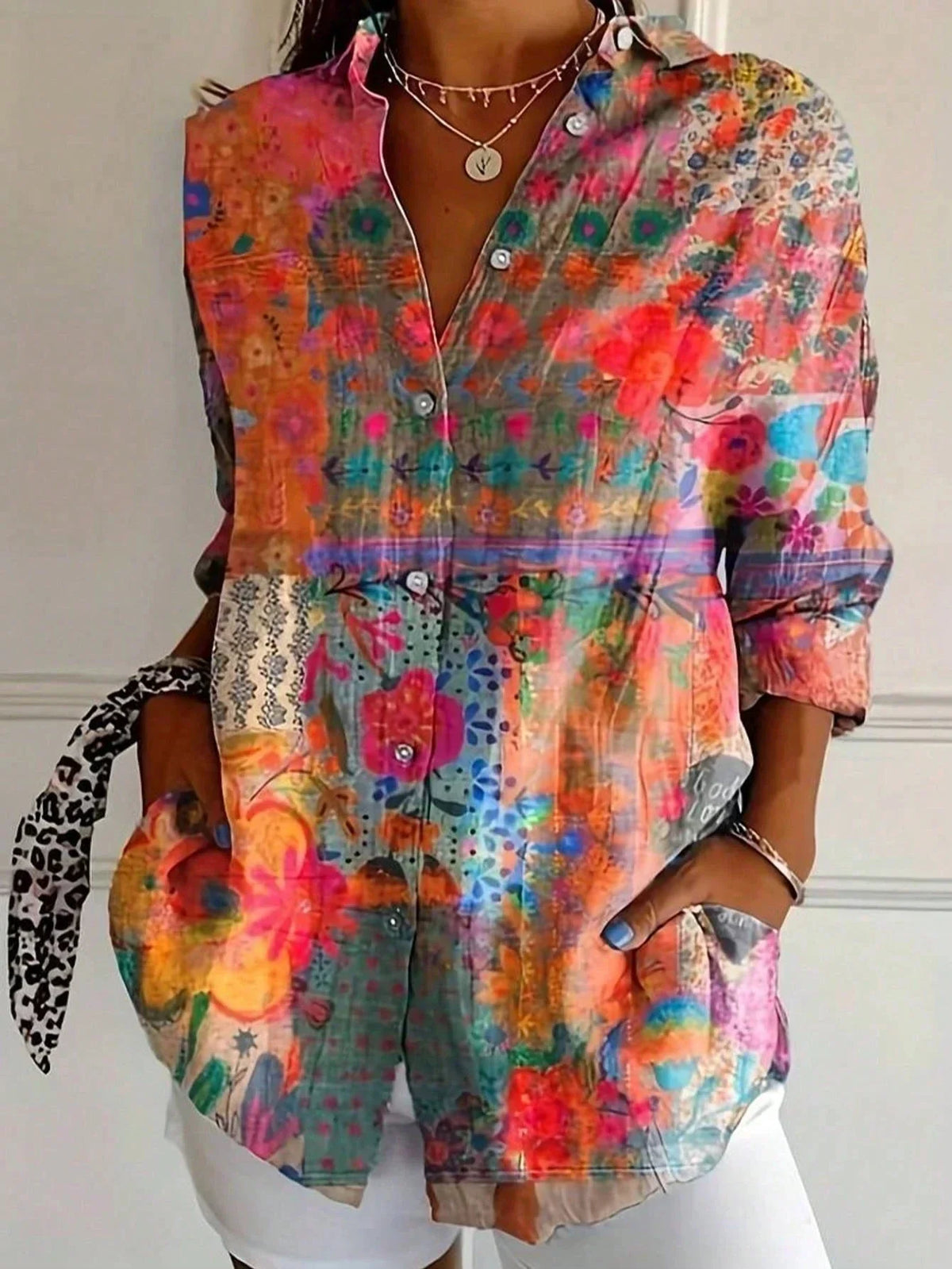 Camila | Allover-Muster Bluse