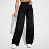 Damen Hohe Taille Baggy Jeans