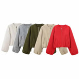 Damen Reißverschluss mit Taschen Übergangsjacke