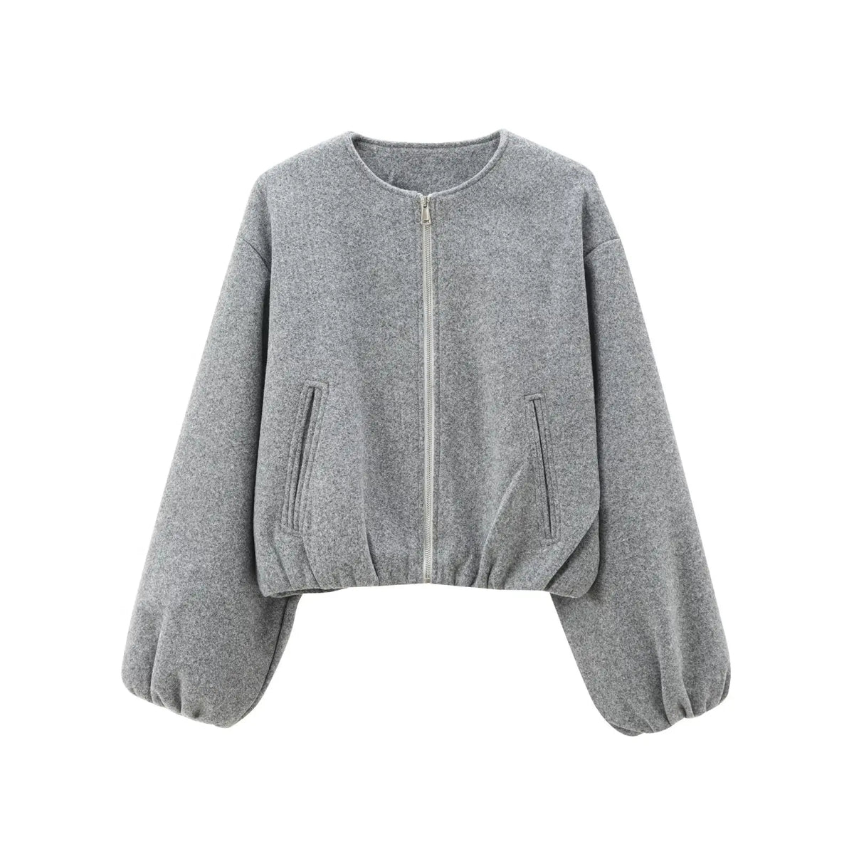 Damen Reißverschluss mit Taschen Übergangsjacke
