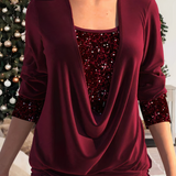 Kira | Top de manga larga con brillo para mujer | Elegante