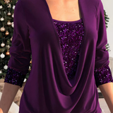 Kira | Top de manga larga con brillo para mujer | Elegante