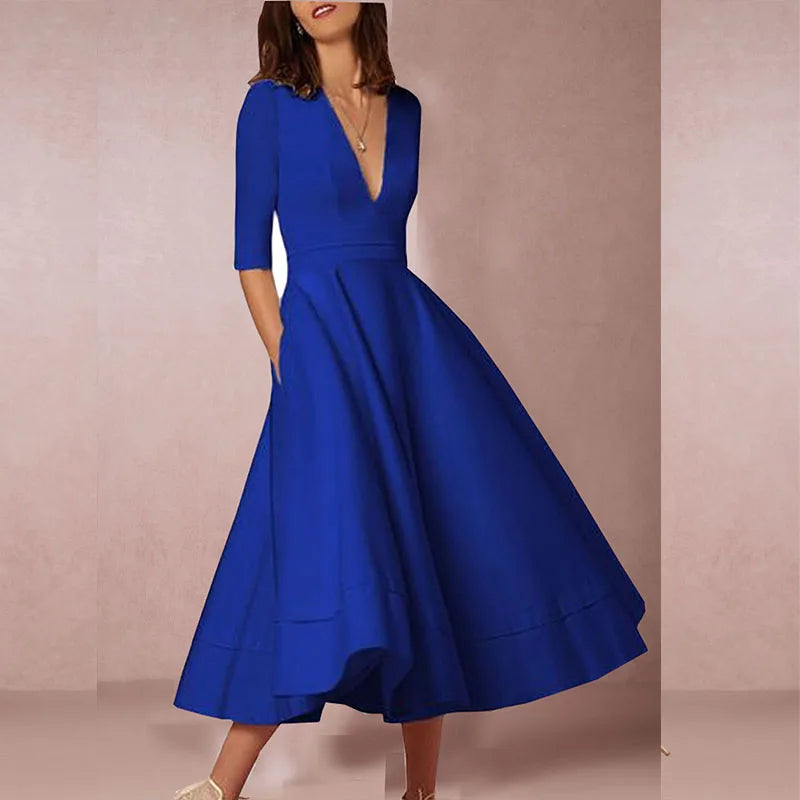 Annamaria | Robe de Soirée Rétro Femme | Midi