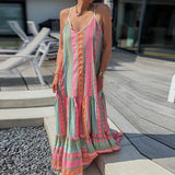 Damen Bedruckt Maxi Sommerkleid
