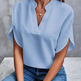 Sophia | Plissee-Front Stehkragen Bluse