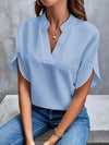 Sophia | Plissee-Front Stehkragen Bluse