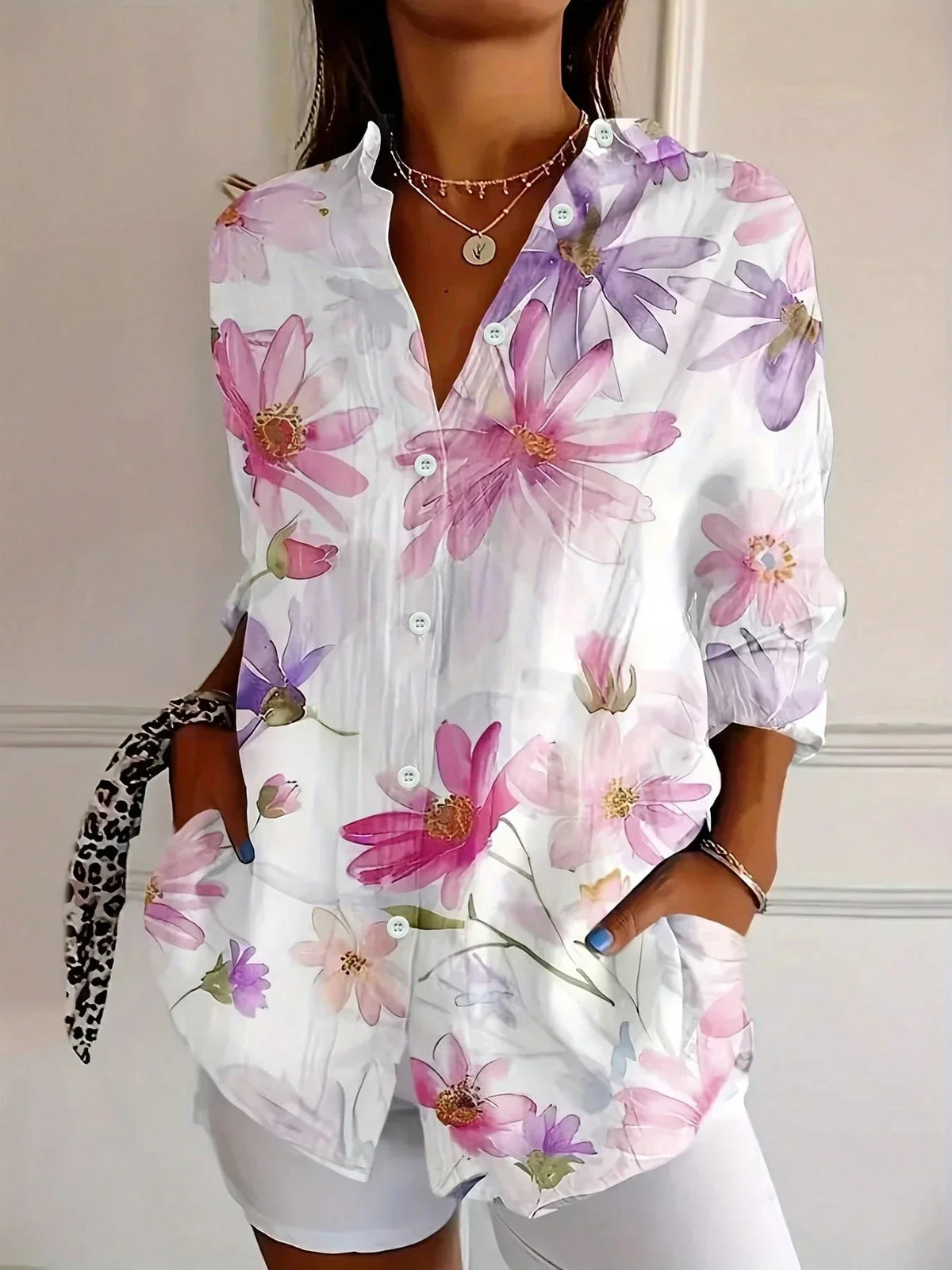 Camila | Allover-Muster Bluse