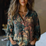 Keira | Camisa abotonada con estampado floral