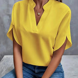 Sophia | Plissee-Front Stehkragen Bluse