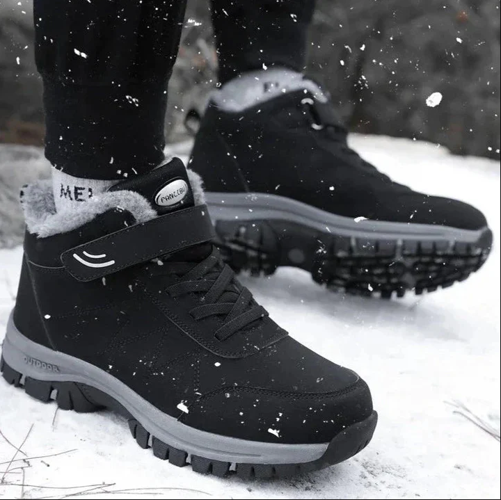 Herren Klettverschluss Schnüren Winterschuhe