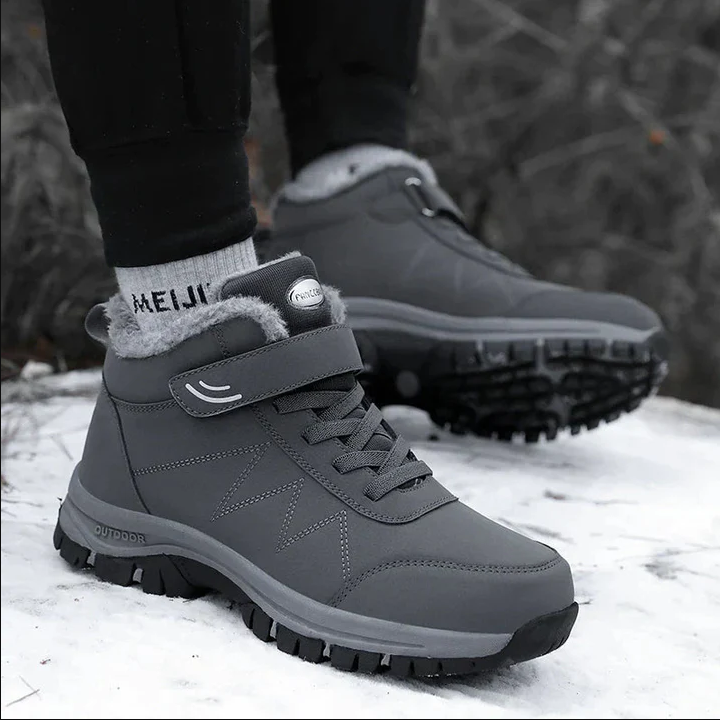 Herren Klettverschluss Schnüren Winterschuhe