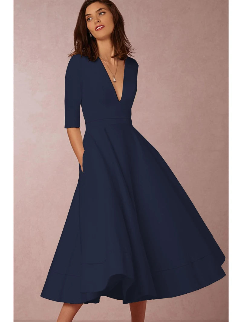 Annamaria | Robe de Soirée Rétro Femme | Midi
