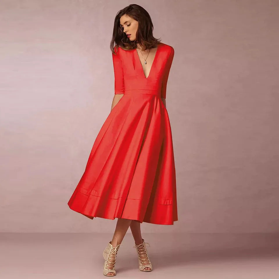 Annamaria | Robe de Soirée Rétro Femme | Midi