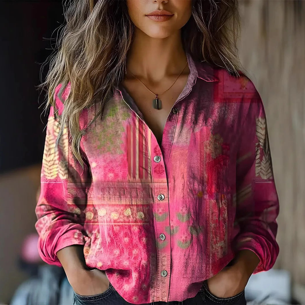 Keira | Camisa abotonada con estampado floral