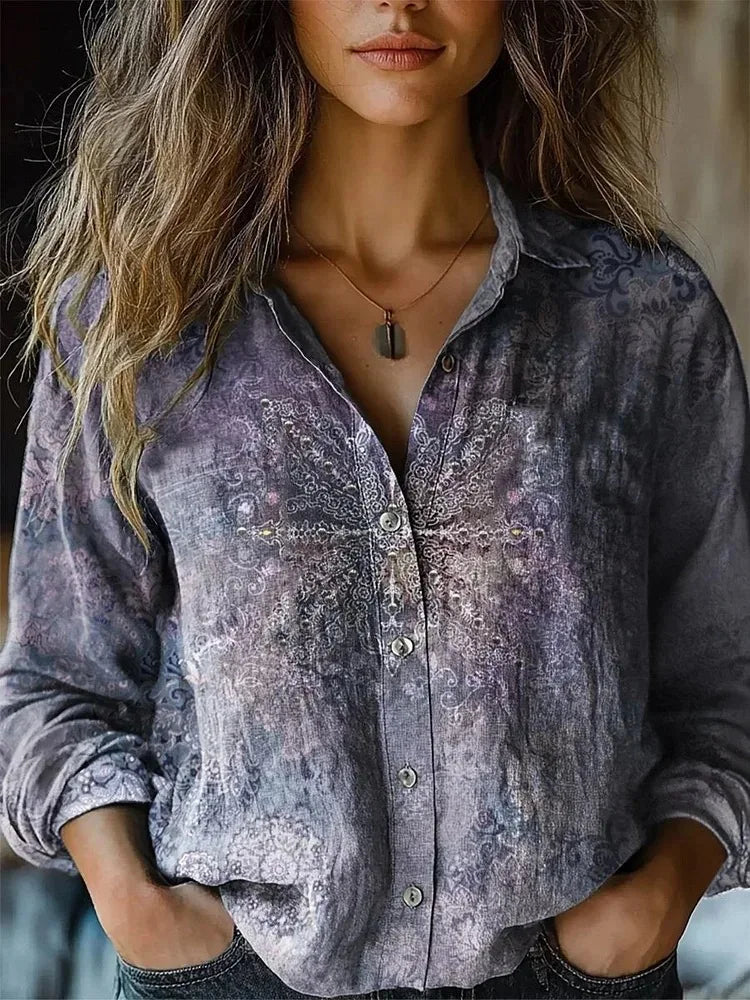 Keira | Camisa abotonada con estampado floral