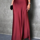 Theresia | Women's Elegant Shiny Skirt | Maxi